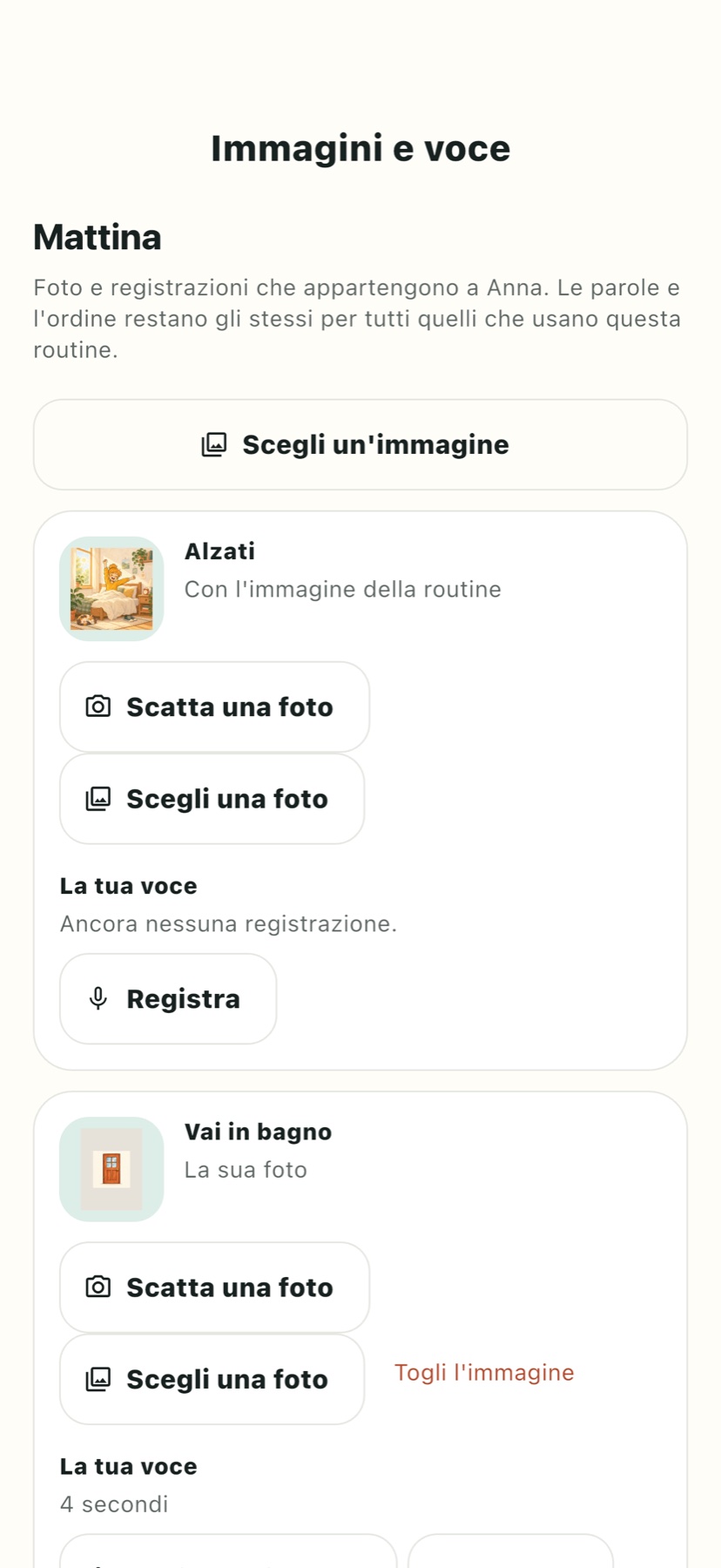 Scegli un’illustrazione originale oppure mostra l’oggetto reale che la persona userà.
