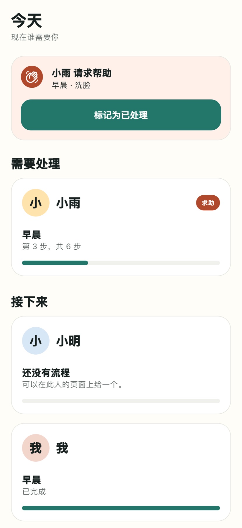 规划视图:流程、进度和下一个有用的操作。